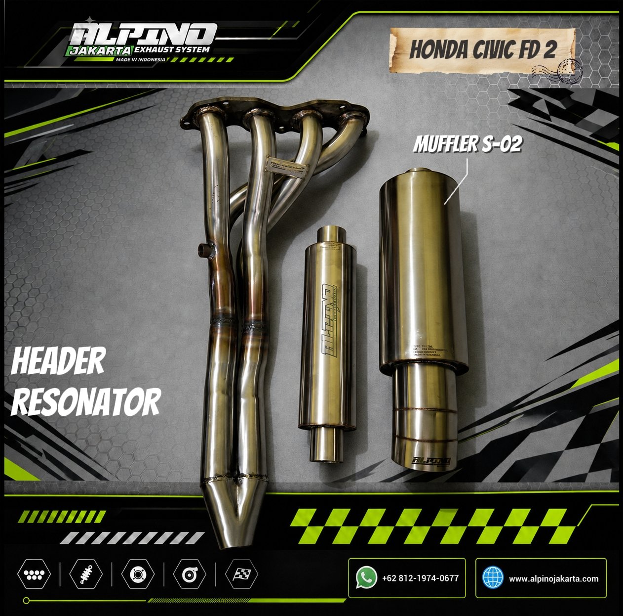 Knalpot Civic fd2